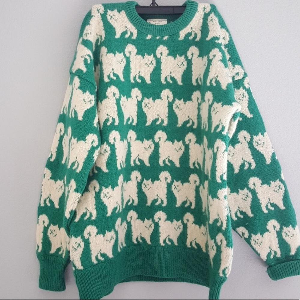 Vintage cozy cat sweater perfect for fall! 🍂🍁